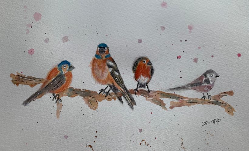 My project in Artistic Watercolor Techniques for Illustrating Birds course 0