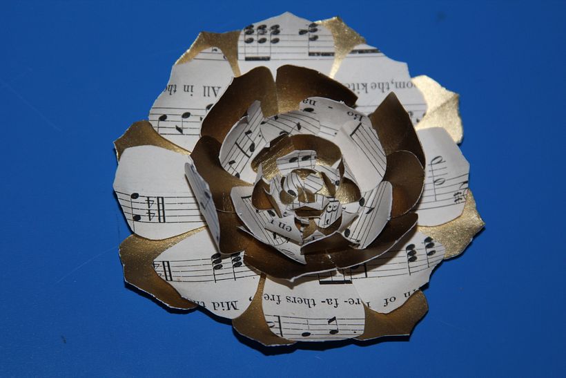 Sheet music laminated to cardstock