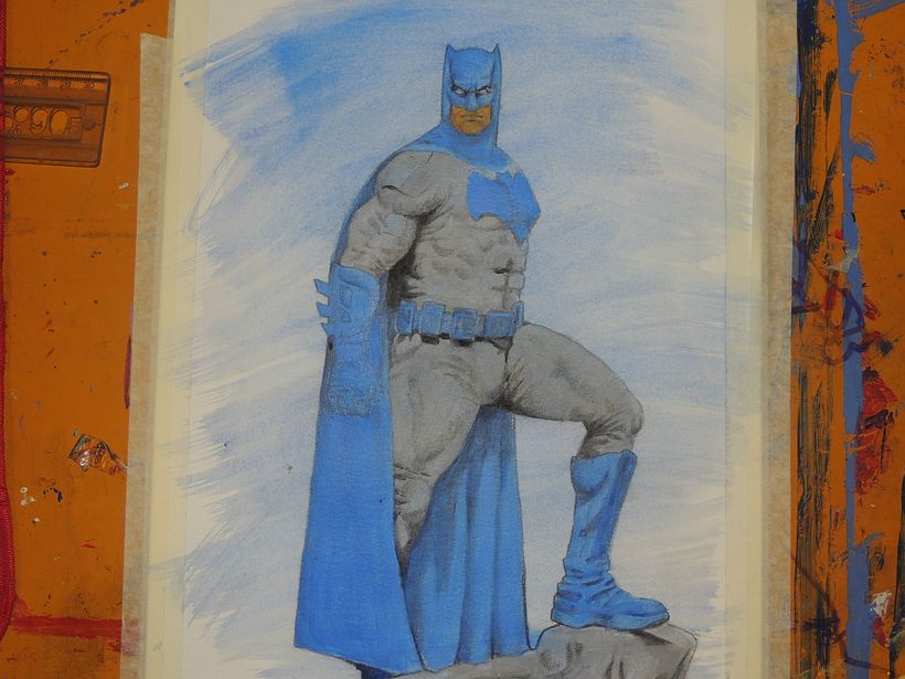 Con los colores planos aun sin volumenes ni sombras marcadas. 