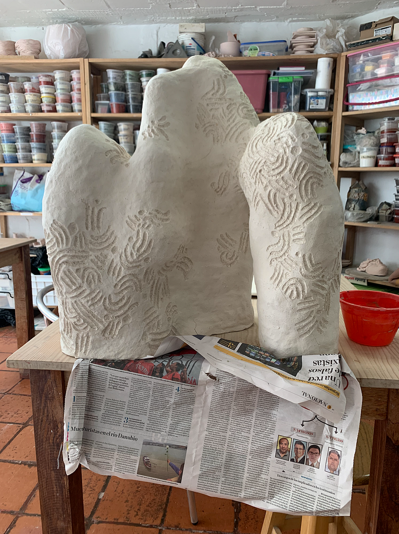 Luego de la primera quema, quema de bizcocho