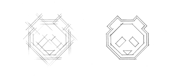 Bocetos para la nueva identidad de Panda Global. Chermayeff & Geismar & Haviv