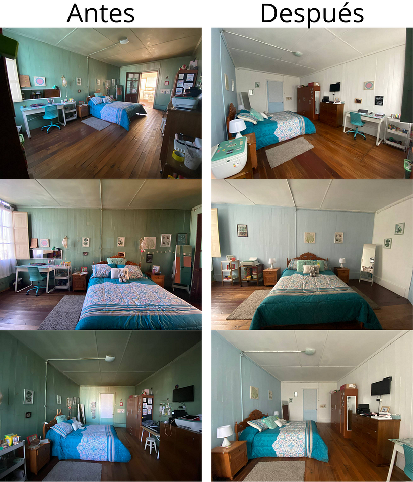 Quería un espacio con mayor luminosidad de la que antes había, por lo que decidí pintar las paredes con un tono más claro.