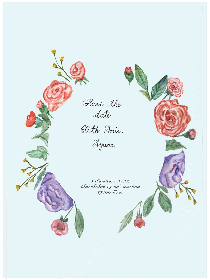 Invitación para mi aniversario 60