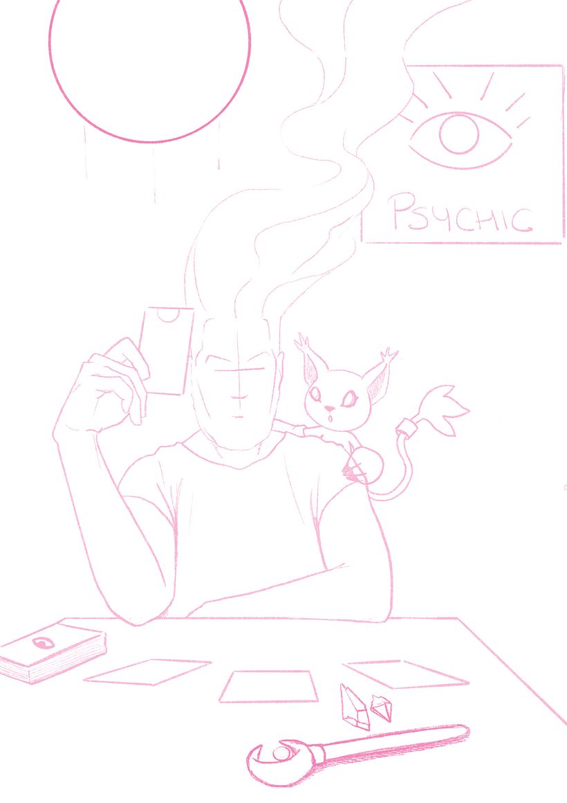 Asi fue como la idea que tenia se iba viendo en el boceto
