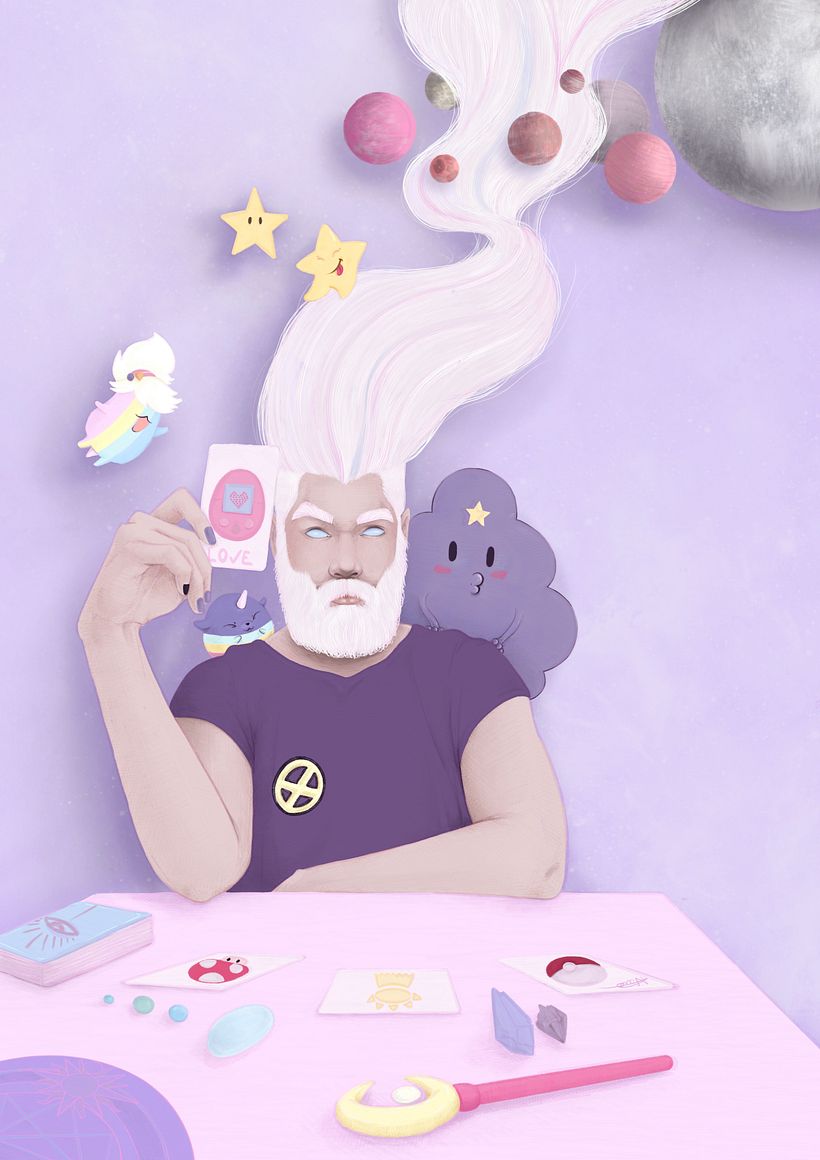 El dibujo final, puede que mas adelante le añada algo mas o siga dibujando con este estilo
