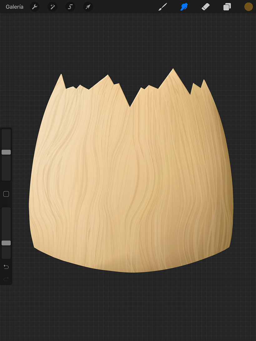 Cáscara de huevo con textura de madera