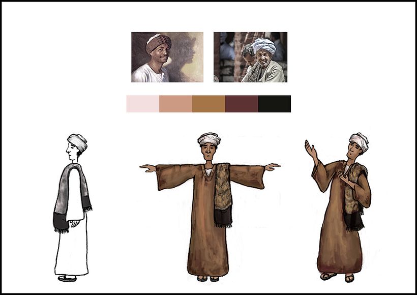 Design for one of the characters in El Leila El Kebira.