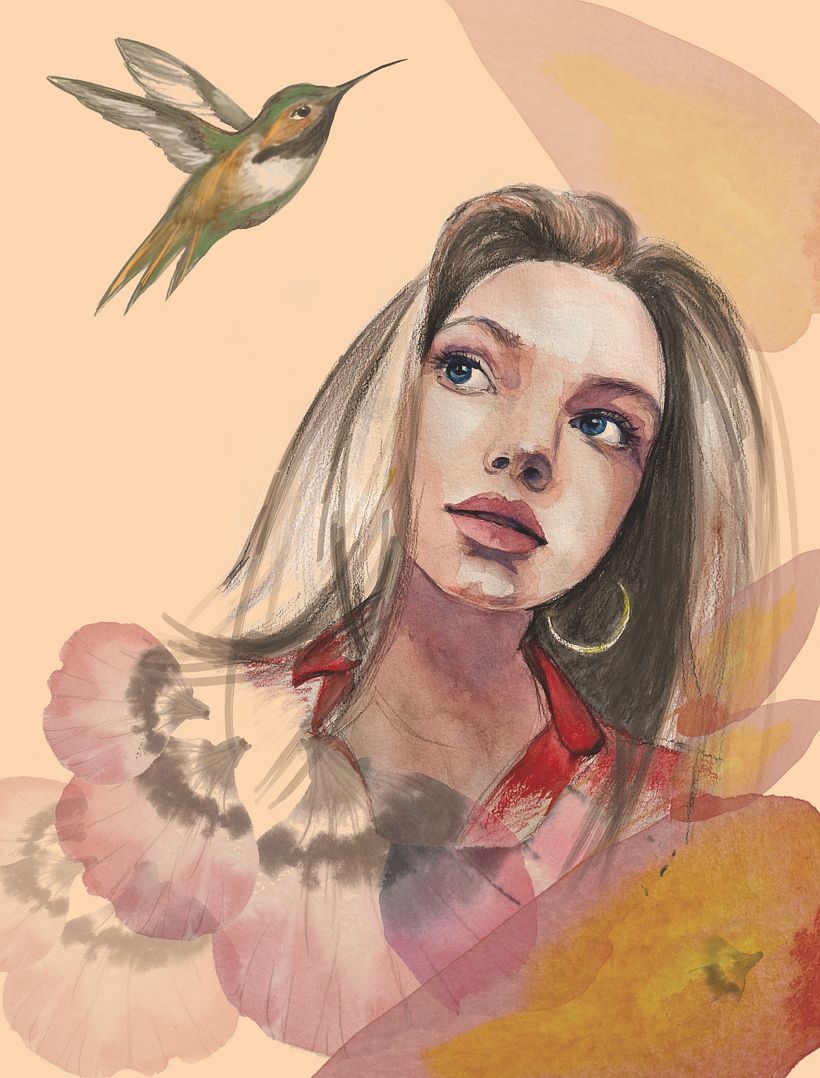 Portrait in watercolour -1