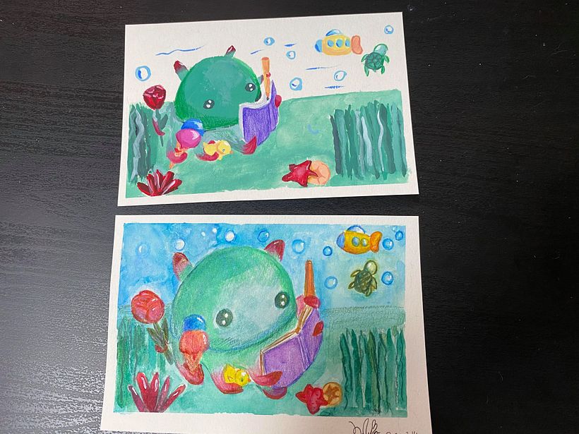 Meu projeto do curso: Técnicas de ilustração com aquarela e guache 2