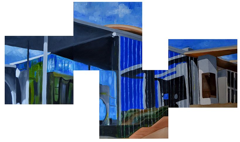 Paul-Löbe-Haus (80x60cm, óleo sobre madera)