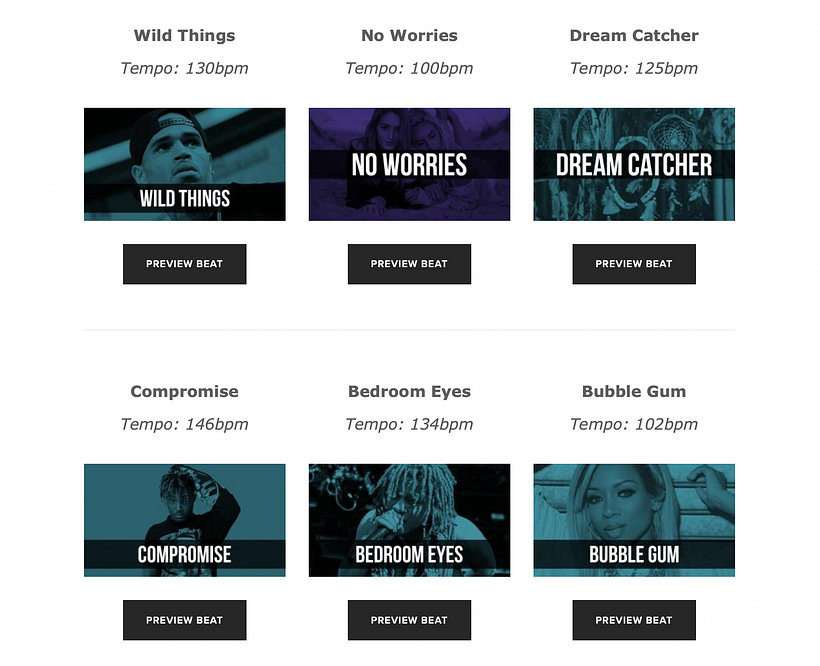 Artistas que puedes encontrar en Freebeats.io.