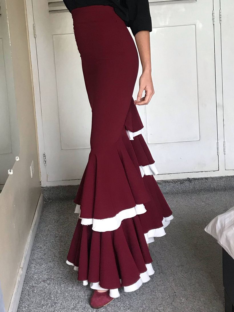 Flamenco skirt designed and created by me