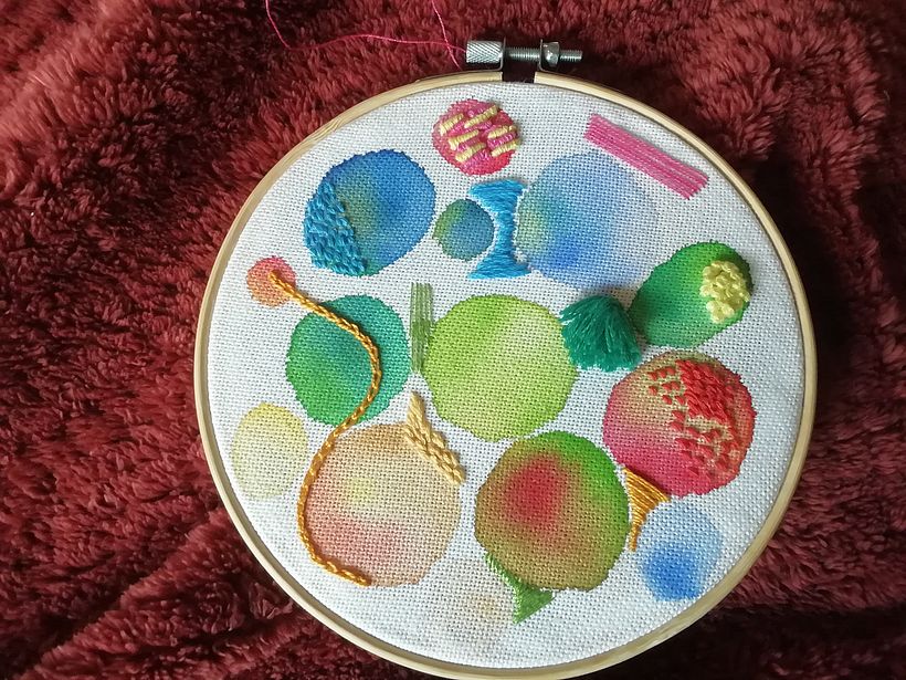 Mi Proyecto del curso: Técnicas básicas de bordado y acuarela -1