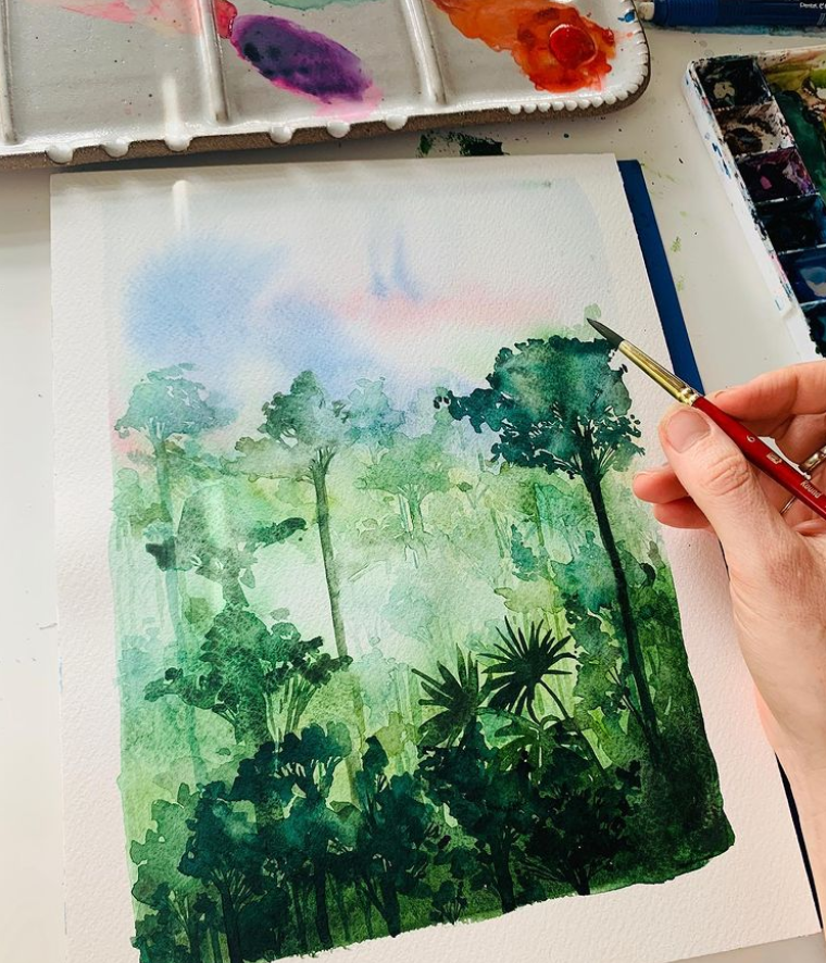 Jenna Rainey is the author of several books on watercolor.