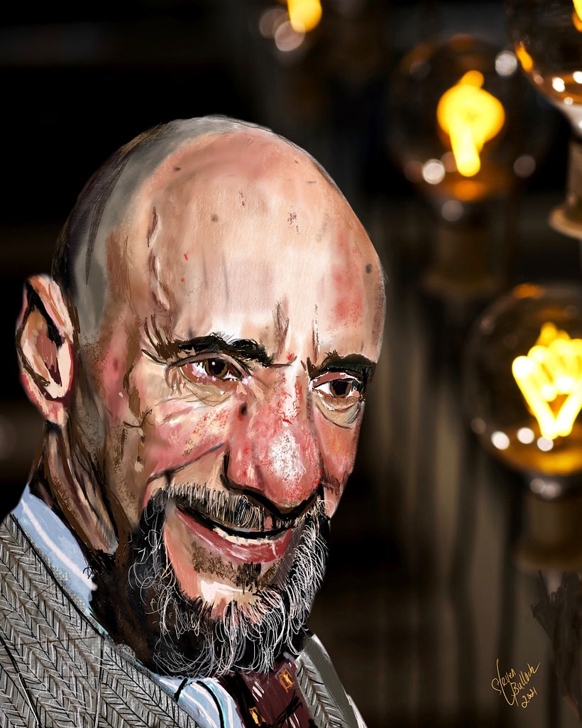 Final Profect: Realistic Portraits. Instructor Nestor Canavarro. Argentina. Drawing is F. Murray Abraham. Actor. Scarface.