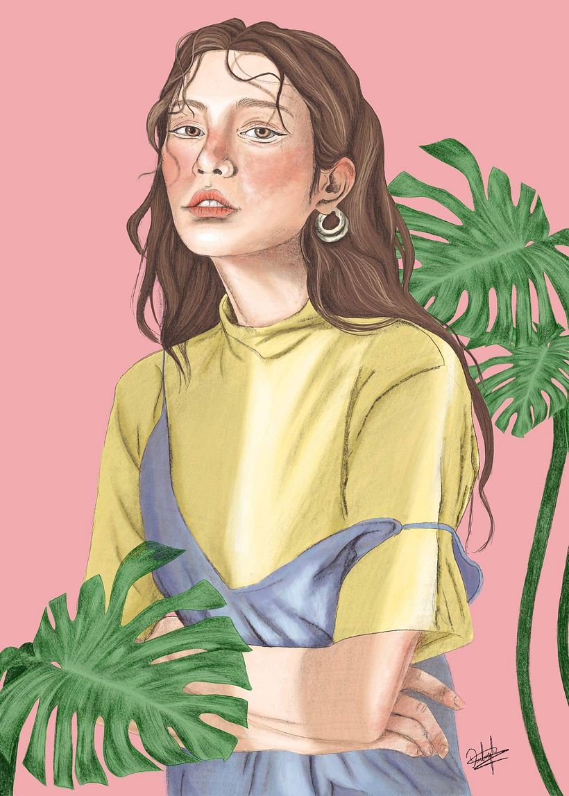 Primer retrato realizado en el curso