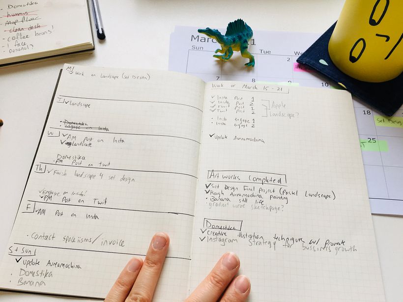 This weeks planning and goals achieved.