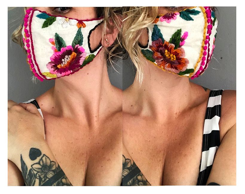 mascarillas bordadas - Arts & Crafts