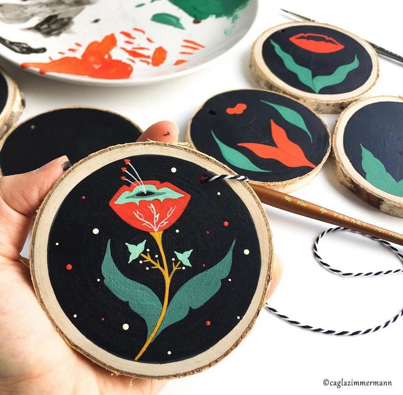 Gouache on wood -1