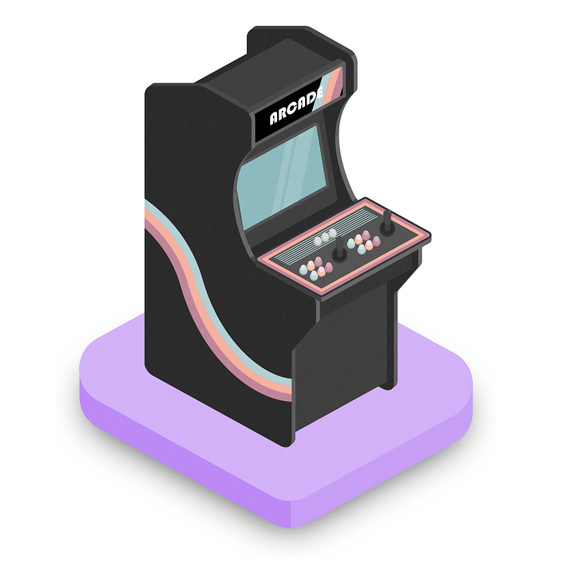 "Soft arcade" | Isometric vector illustration 1