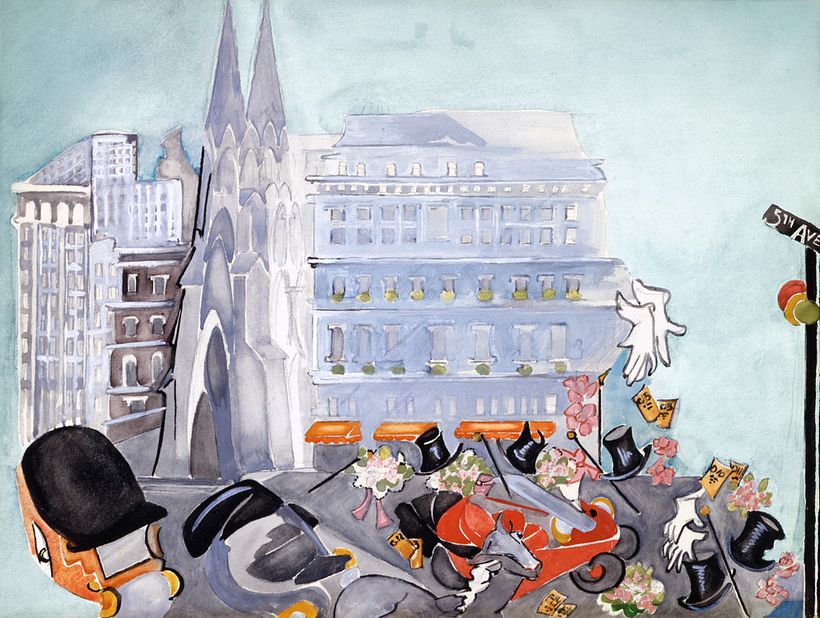 "Fifth Avenue," painted by Zelda Fitzgerald.