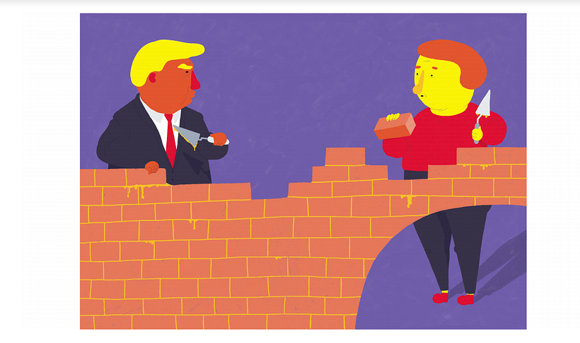 Ilustração de Emma Hanquist, professora do curso 'Ilustração editorial para revistas', na Domestika