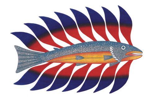 KENOJUAK ASHEVAK LUMINOUS CHAR, 2008 Stonecut and Stencil. Courtesy of Dorset Fine Arts.