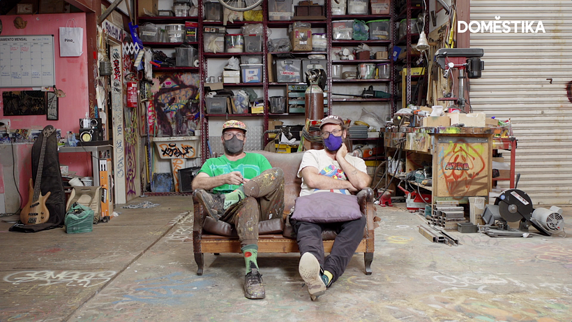 OSGEMEOS’ workshop is a temple.
