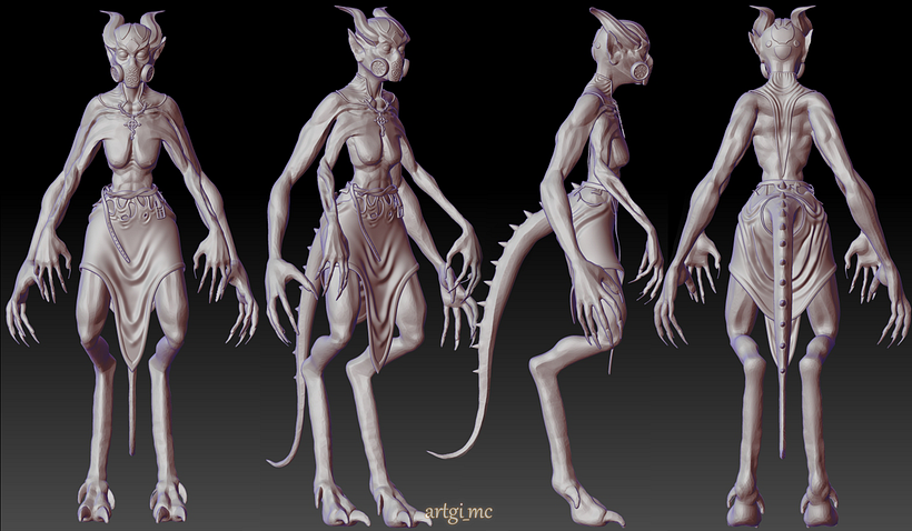 Mi Proyecto del curso: Modelado en ZBrush: del concept art a la criatura final 1