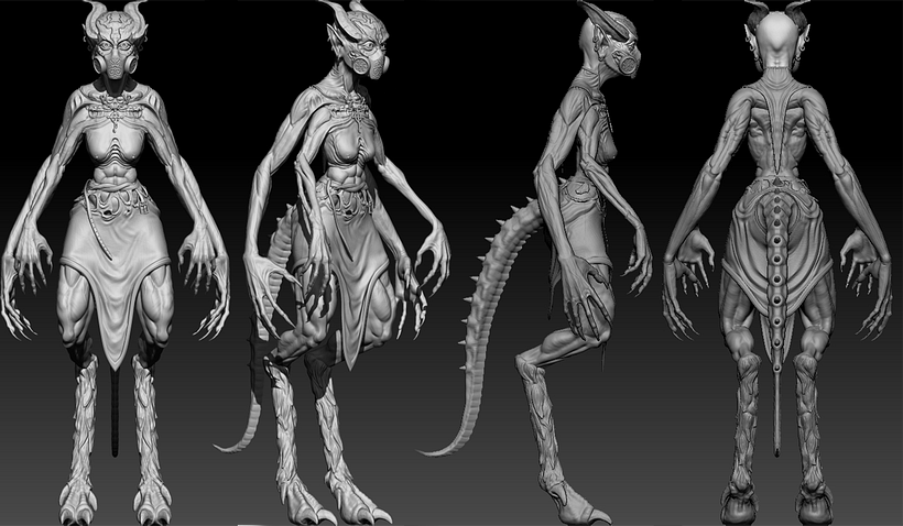 Mi Proyecto del curso: Modelado en ZBrush: del concept art a la criatura final 2