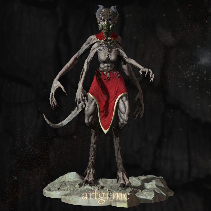 Mi Proyecto del curso: Modelado en ZBrush: del concept art a la criatura final 3