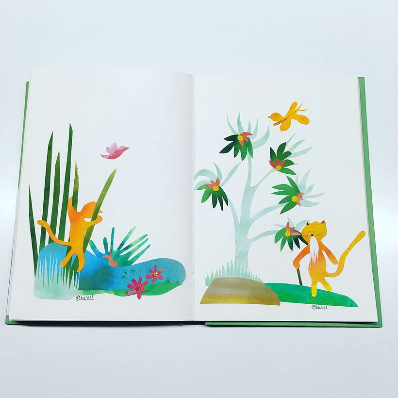 Some collage work I did in my sketchbook before, using water colors. 