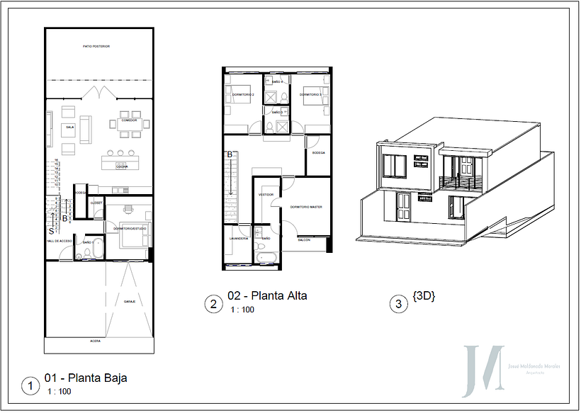Plantas arquitectonicas + scketch 3D