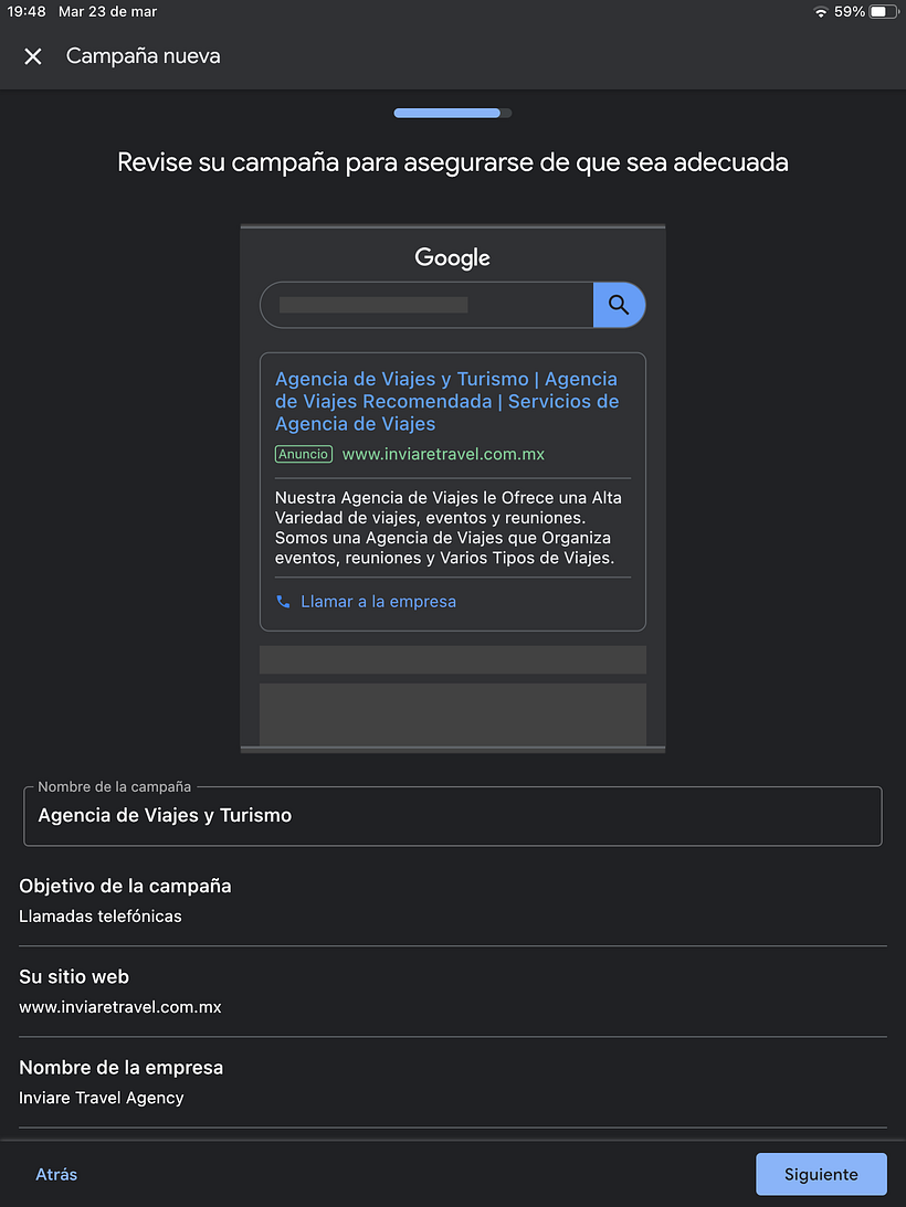 Mi Proyecto del curso: Google Ads y Facebook Ads desde cero 0