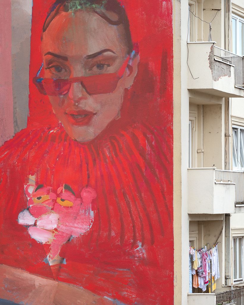 Mural de Iván Floro en Kosovo.