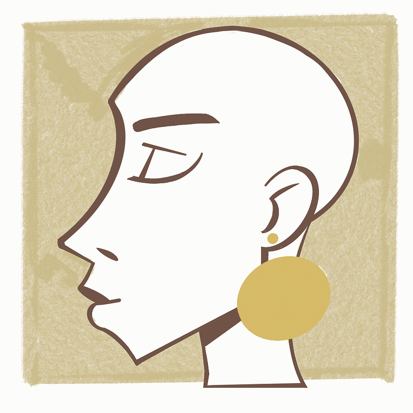 STEP 2: I drew a more complex face, with a simple animation.