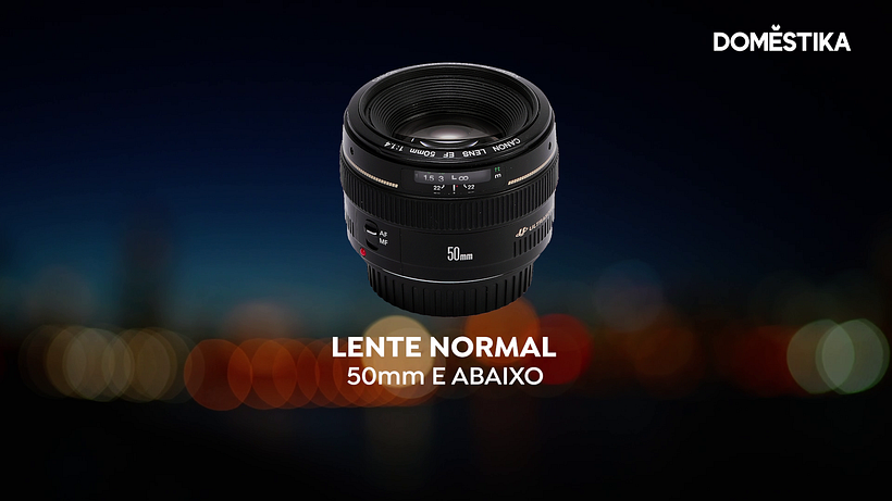 A standard lens sees like the human eye.