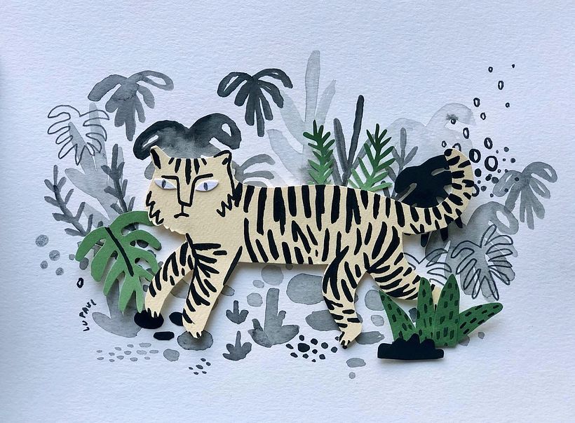 Ilustración con Paper Cutting 2