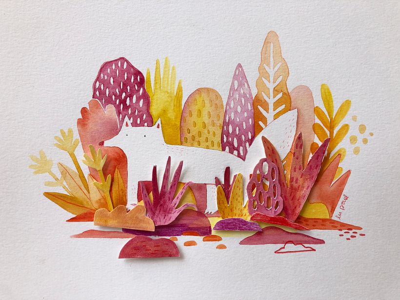 Ilustración con Paper Cutting 5