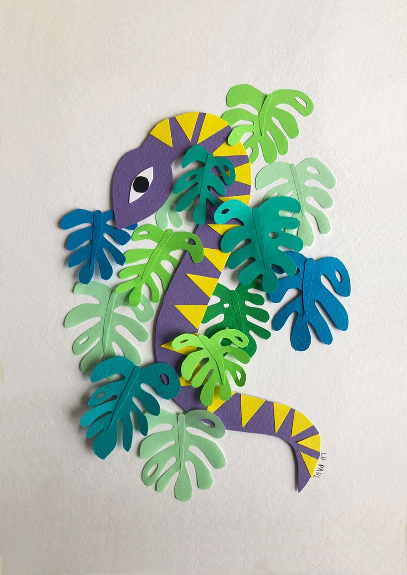 Ilustración con Paper Cutting 7
