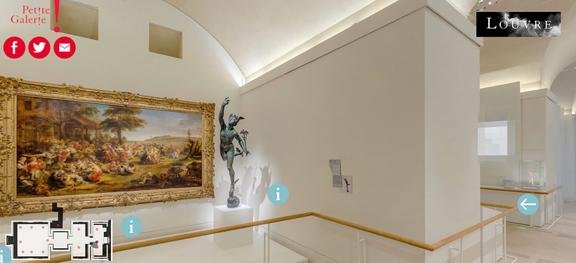 O início de um passeio virtual pelo Louvre