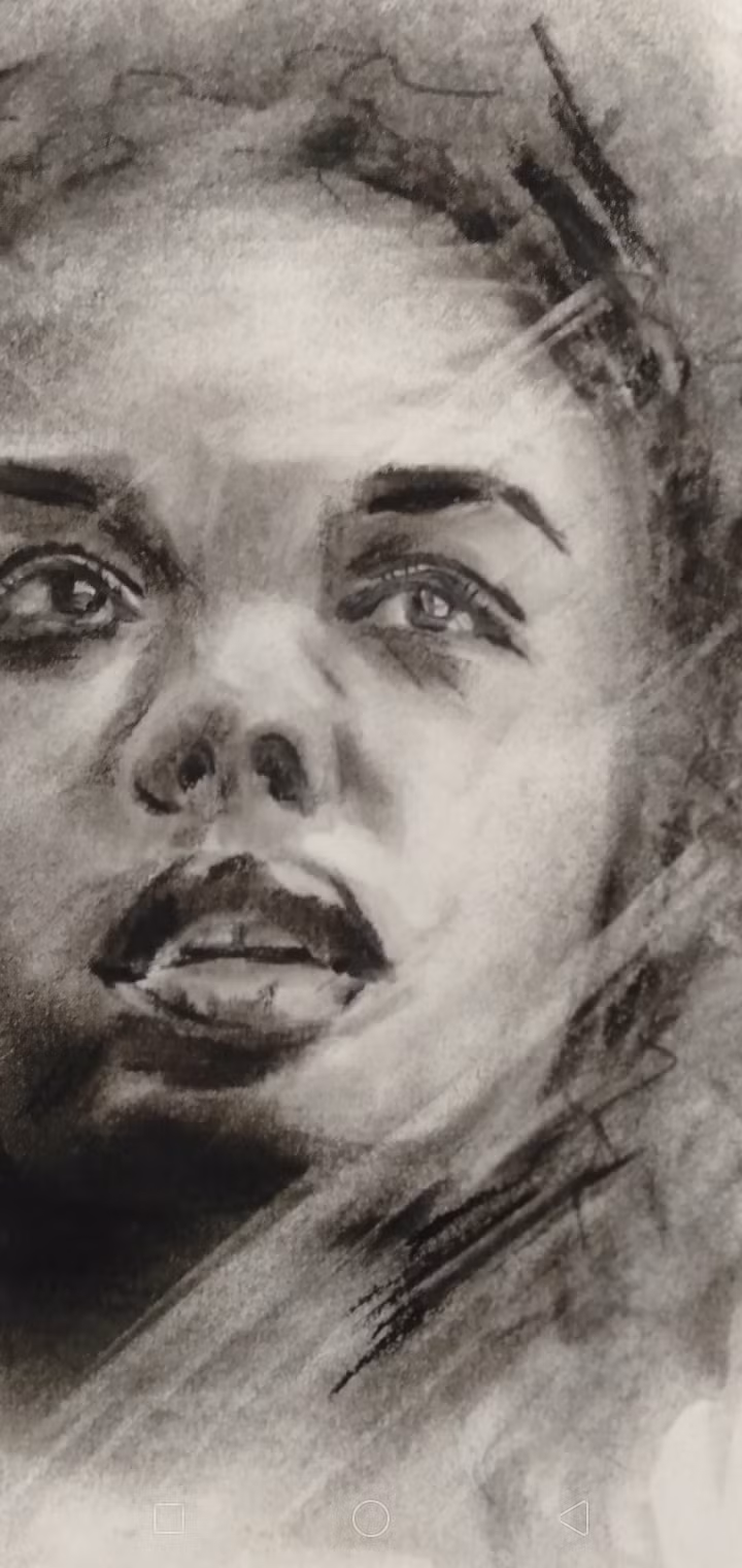 Mi Proyecto del curso: Retrato artístico al carboncillo: creando atmósferas 0