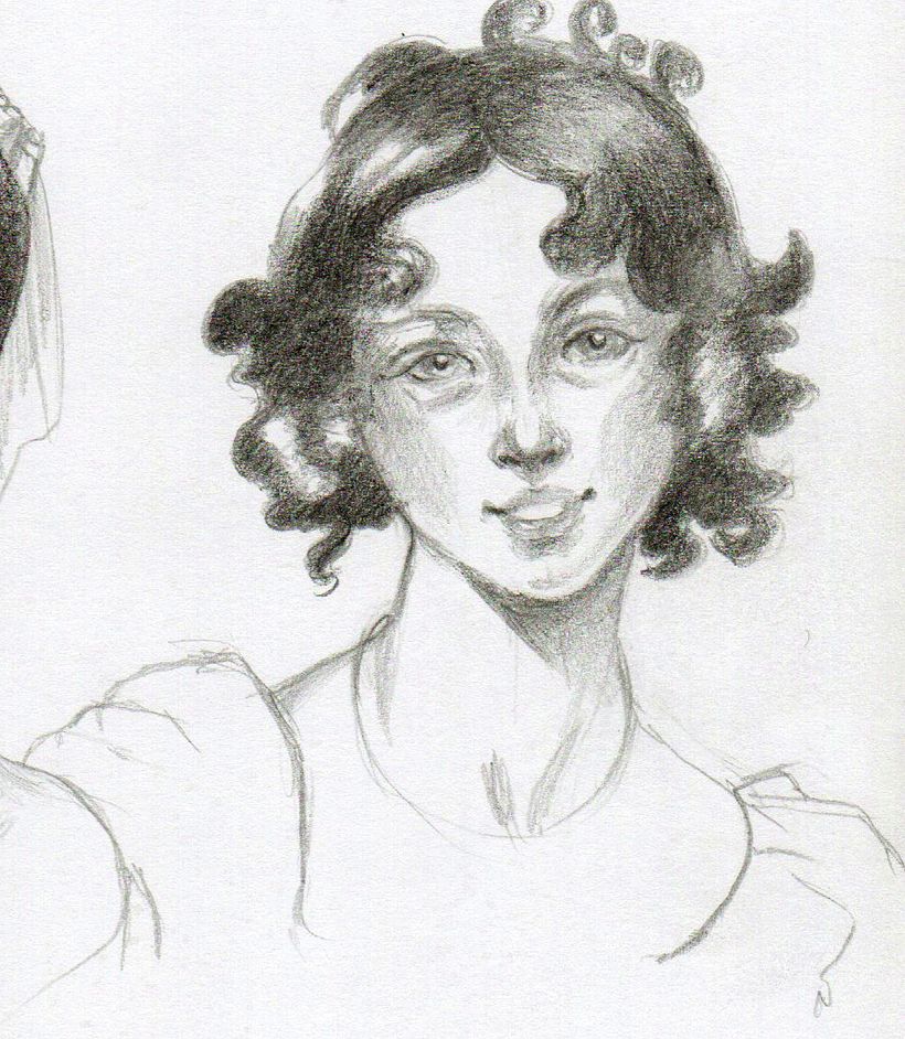 Estudios de retratos a lápiz  3