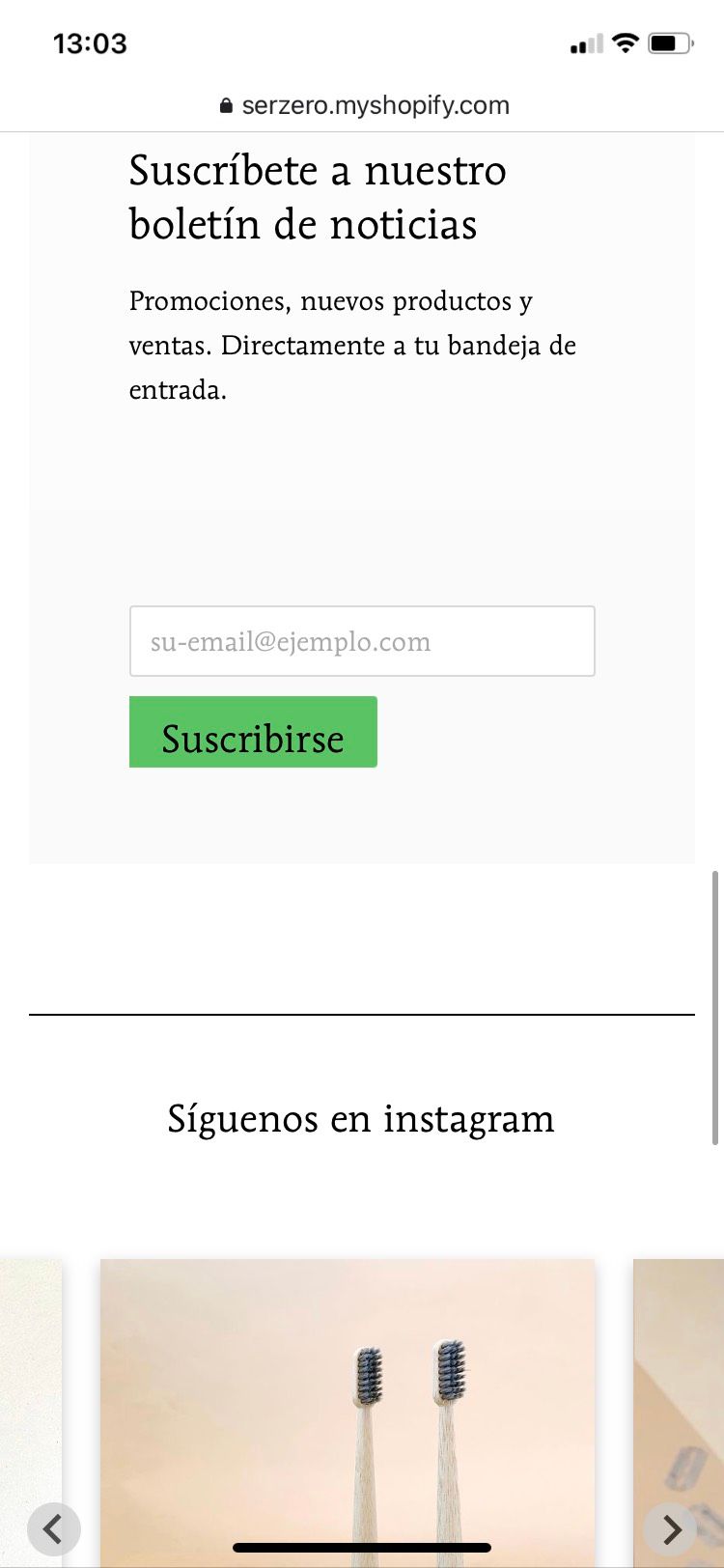 Proyecto tienda Shopify SerZero 2