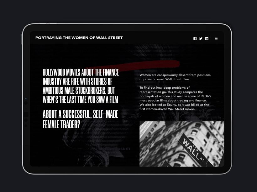 Women of Wall Street - interactive data vis 2