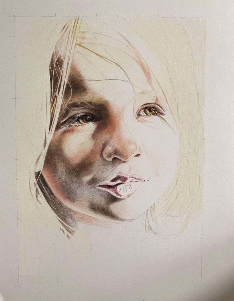 My project in Realistic Portrait with Coloured Pencils course 3
