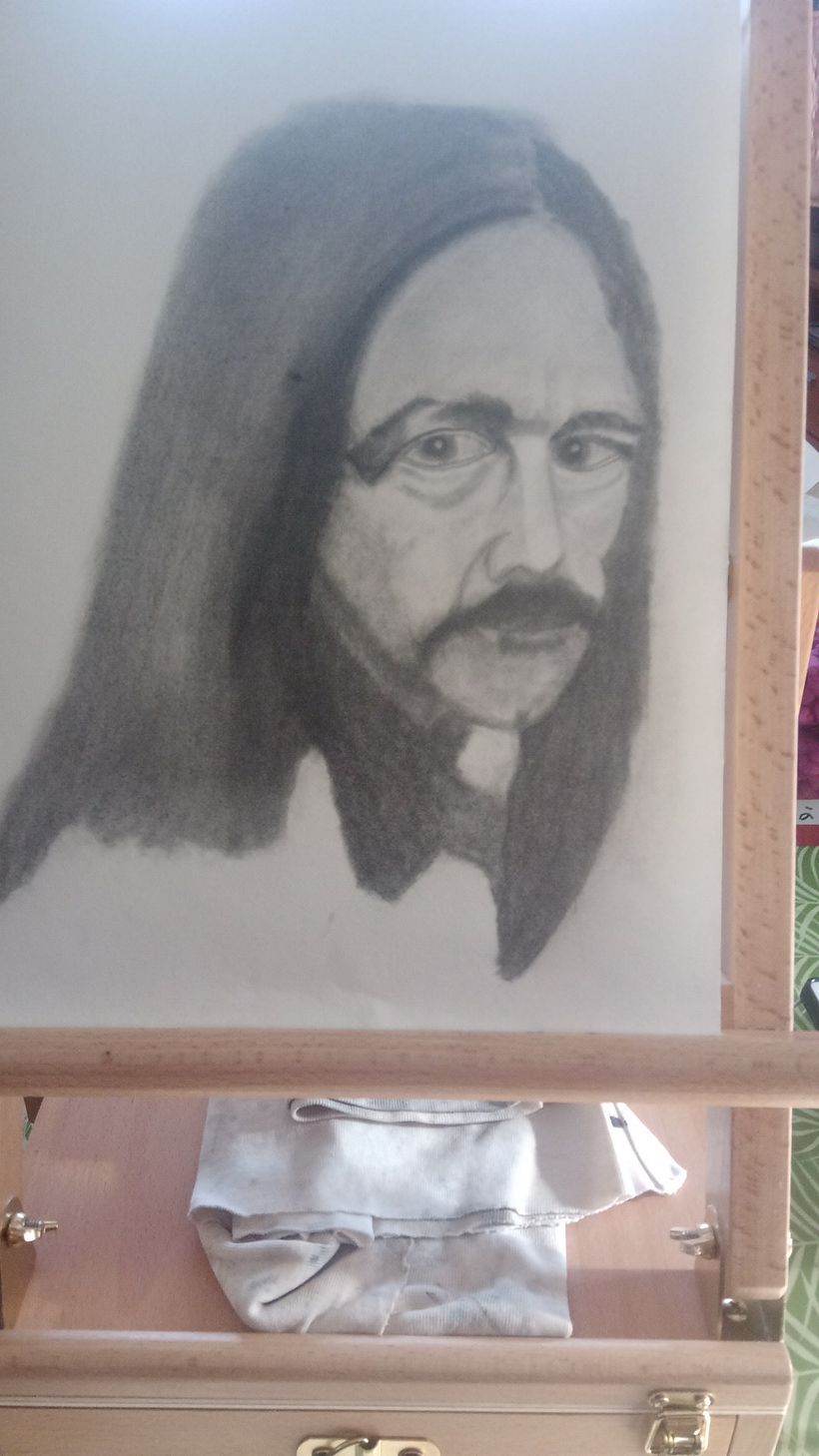 Retrato realista con lápiz de grafito 1