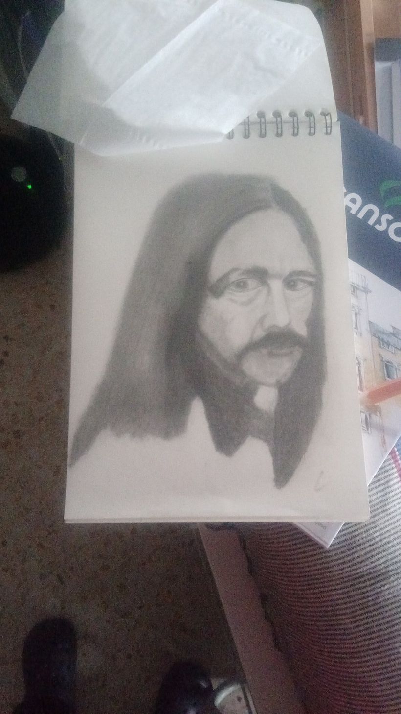 Retrato realista con lápiz de grafito 2