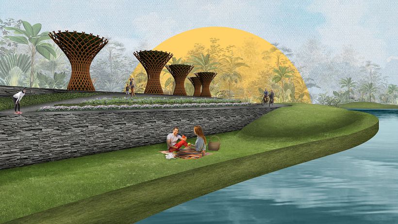 My project in Graphic Representation of Architectural Projects course - Observation Tower 3