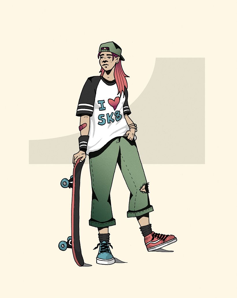My final illustration of a Skater Girl...